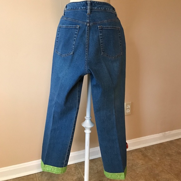 The Denium Tailor Capri Jeans with Ribbon Trim - Picture 3 of 4